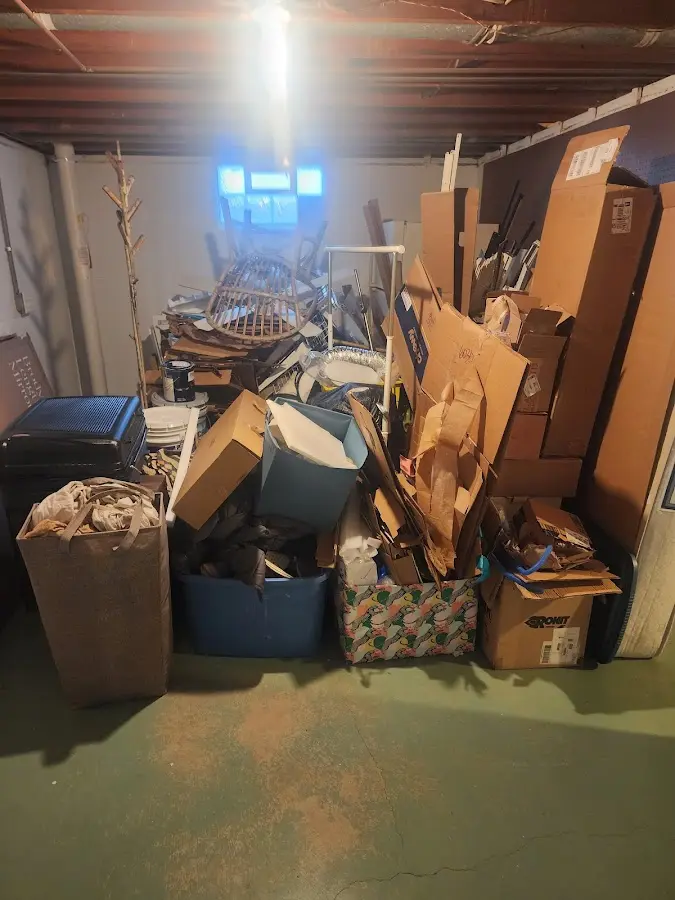 Roll-off dumpster container at job site for 40 Yard Dumpster Rental in Henrietta